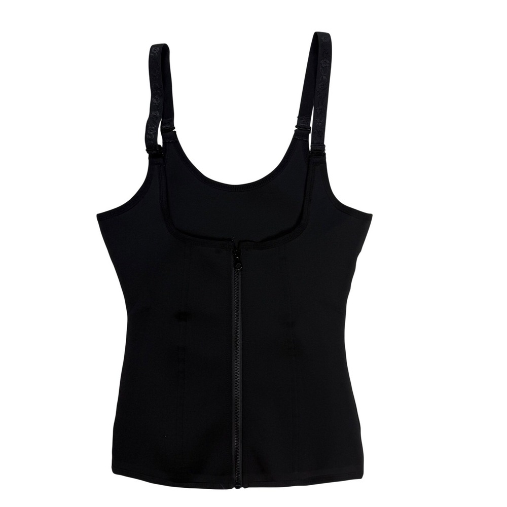 Black‎ Compression Waist Trainer Vest Zipper Hook Eye Shapewear Medium